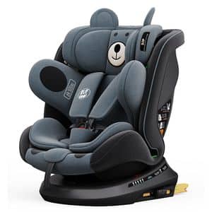 Scaun auto BUF BOOF P100 Plus rotativ 360 grade P100URSBLACK, Isofix, 0-36 kg, R129, albastru
