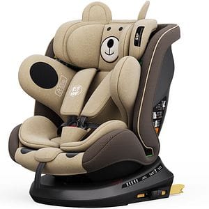 Scaun auto BUF BOOF P100 Plus rotativ 360 grade P100URSCOFFEE, Isofix, 0-36 kg, R129, maro