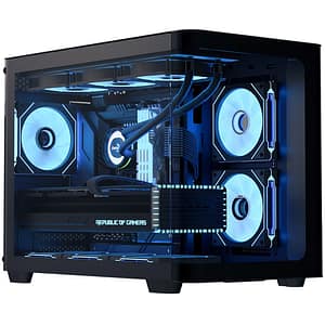 Carcasa AEROCOOL P300C V1, USB 3.0, Fara sursa, Iluminare ARGB, negru