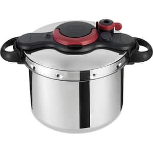 Oala sub presiune TEFAL Clipsominut Easy, 9l, inox, argintiu