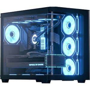 Carcasa AEROCOOL P500C V1, USB 3.0, Fara sursa, Iluminare ARGB, negru