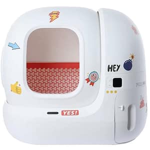Litiera acoperita PETKIT Pura Max, Smart, ABS, 62 x 53.8 x 55.2 cm, alb