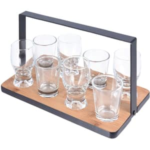 Set pahare shot EXCELLENT HOUSEWARE 210000510, 9 piese, 95-119 ml, sticla