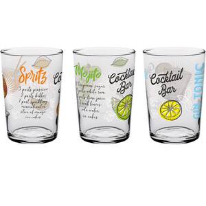 Set pahare cocktail CERVE Conic Drink, 3 piese, 510 ml, sticla