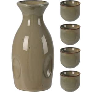 Set pahare EXCELLENT HOUSEWARE Q94000070, 4 piese + sticla, ceramica, crem