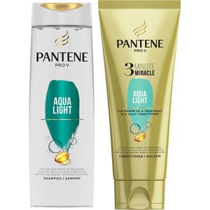 Set ingrijire par PANTENE Pro-V Aqua Light: Sampon, 400ml + Balsam de par 3 Minute Miracle, 200ml