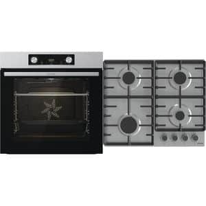 Set cuptor incorporabil GORENJE BO6735E02X, Electric, Autocuratare Aqua Clean, 77 l, Clasa A + Plita incorporabila G642ABX, Gaz, 4 arzatoare, inox