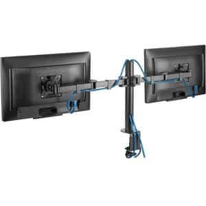 Suport monitor birou HAMA Full Motion 118494, 13-35", 2 monitoare, reglabil, 15Kg