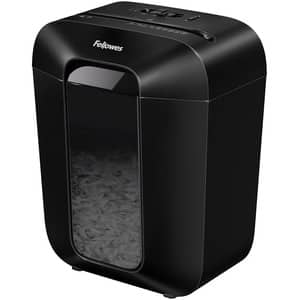 Distrugator documente manual FELLOWES LX45, 8 coli, 17l, Cross-Cut, negru
