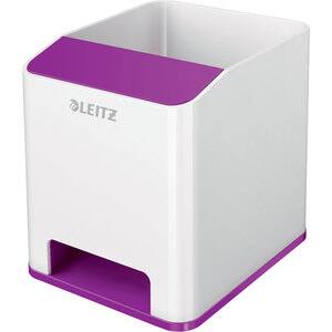 Suport instrumente de scris LEITZ WOW SL631062, polistiren, alb-mov