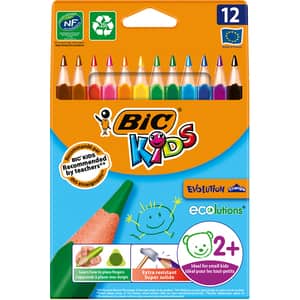 Creioane colorate BIC Evolution, 12 culori