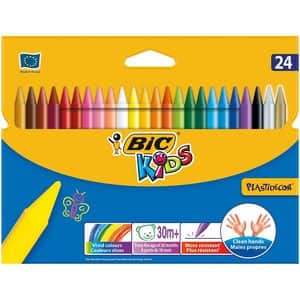 Creioane cerate BIC Plastidecor Wallet, 24 culori