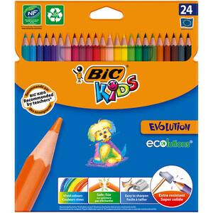 Creioane colorate BIC Evolution, 24 culori