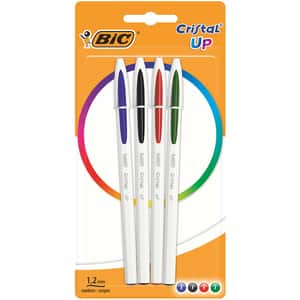 Set 4 pixuri fara mecanism BIC Cristal Up, 1.2 mm, diverse culori