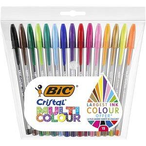 Set 15 pixuri fara mecanism BIC Wallet, 1.6 mm, diverse culori