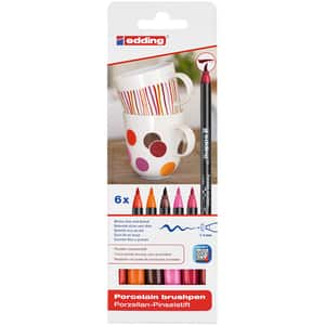 Set marker pentru portelan EDDING 4200, 1-4 mm, 6 bucati, culori calde