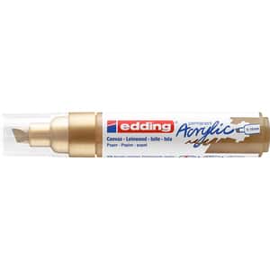 Marker acrilic EDDING 5000, varf tesit, 5-10 mm, auriu