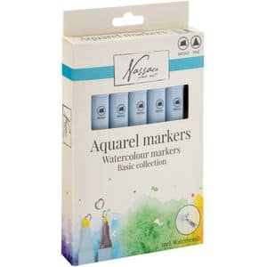 Set markere acuarelabile CRAFT JK721427, 6 bucati, multicolor