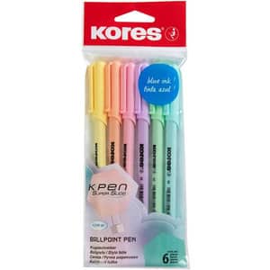 Set pixuri fara mecanism KORES Korm, 1 mm, 6 bucati, multicolor
