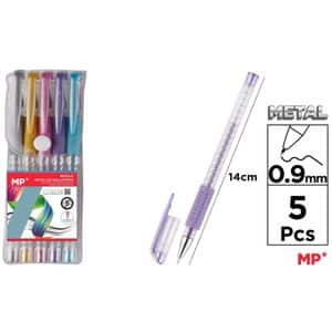 Set 5 rollere cu gel MP, 0.9mm, multicolor