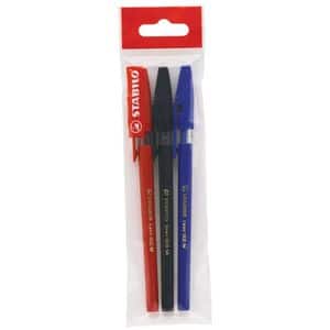 Set 3 pixuri fara mecanism STABILO Liner, 0.45mm, multicolor