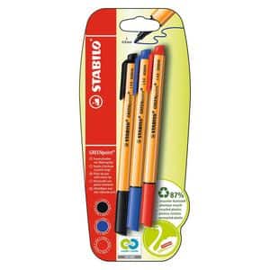 Set markere STABILO Greenpoint, 0.8 mm, 3 bucati, multicolor