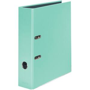 Biblioraft FALKEN Pastel, carton laminat, A4, 80 mm, verde menta