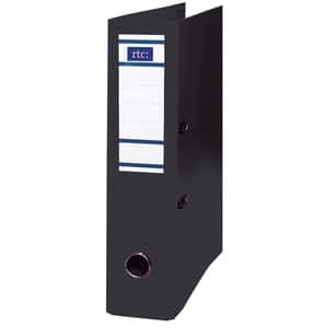 Biblioraft plastifiat RTC Extra, A4, 75 mm, negru