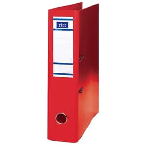 Biblioraft plastifiat RTC Extra, A4, 75 mm, rosu