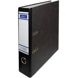Biblioraft RTC Simplu, A4, 75 mm, marmorat, negru