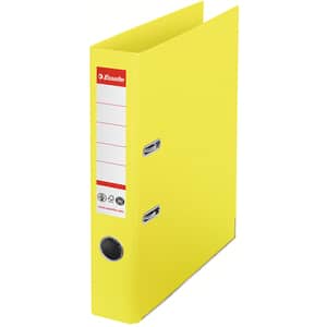 Biblioraft ESSELTE No.1 Power Recycled, carton reciclat, amprenta CO2 neutra, A4, 50 mm, galben