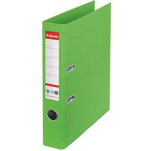 Biblioraft ESSELTE No.1 Power Recycled, carton reciclat, amprenta CO2 neutra, A4, 50 mm, verde