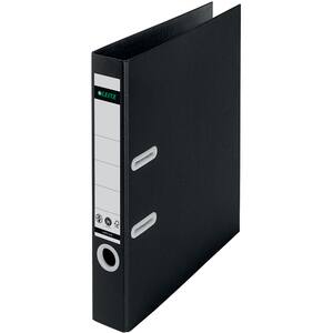 Biblioraft LEITZ 180 Recycle, carton reciclat, A4, 80 mm, negru