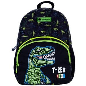 Ghiozdan RTC AK300 T-Rex Neon, multicolor