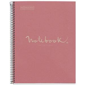 Caiet pentru scoala MIQUELRIUS ECOPINK Emotions, dictando, A4, 80 file, legatura spirala, roz