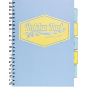 Caiet pentru scoala PUKKA PADS PB Pastel, matematica, A4, 100 file, legatura spirala, albastru