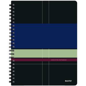 Caiet de birou LEITZ Executive Get Organized PP, matematica, A4, 80 file, legatura spirala, violet