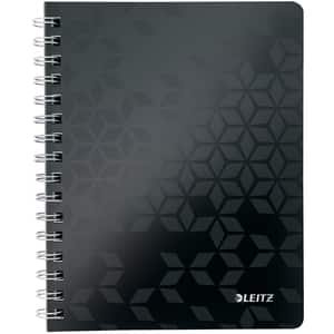Caiet de birou LEITZ WOW, dictando, A5, 80 file, legatura spirala, negru