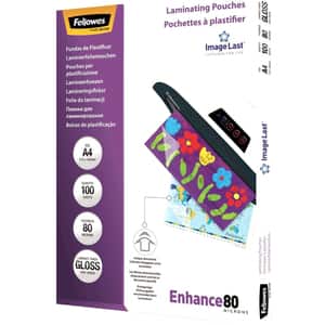 Folie laminat FELLOWES, 80 microni, A4, 100 bucati