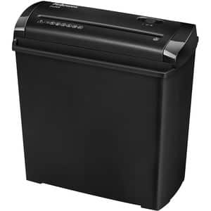 Distrugator documente manual FELLOWES Powershred P-25S, 5 coli, 11l, Strip-Cut, negru