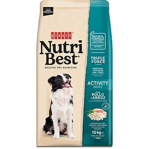 Hrana uscata pentru caini NUTRIBEST, Adult, Pui si Orez, 15 kg