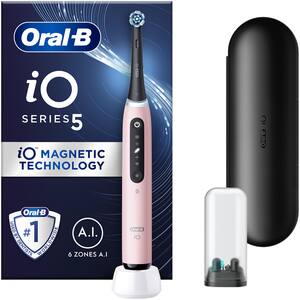 Periuta de dinti electrica ORAL-B iO 5, Bluetooth, 40000 miscari/min, Curatare 3D, 5 programe, 1 capat, roz