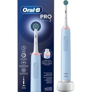 Periuta de dinti electrica ORAL-B Pro 3, 9900 miscari/min, Curatare 3D, 3 programe, 1 capat, turcoaz