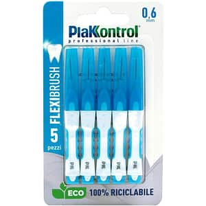 Set 5 periute de dinti PLAKKONTROL 0.6 mm, bleu