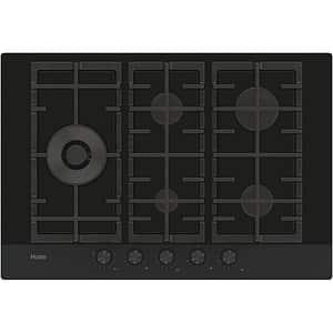 Plita incorporabila HAIER HAVG7WL4HB, Gaz, 5 arzatoare, Wok, negru