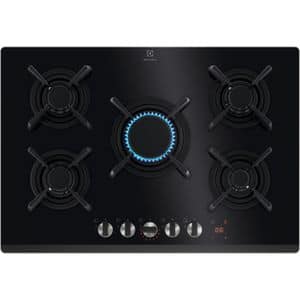 Plita incorporabila ELECTROLUX KGG753753K, Gaz, 5 arzatoare, negru