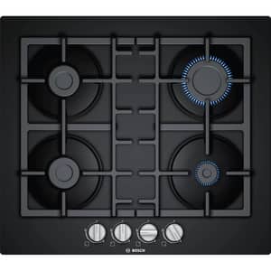 Plita incorporabila BOSCH PNP6B6B90, Gaz, 4 arzatoare, negru