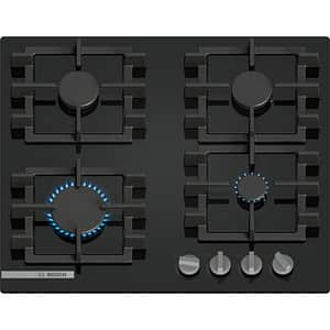 Plita incorporabila BOSCH PNN6B6K40, Gaz, 4 arzatoare, negru