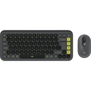 Kit mouse si tastatura wireless LOGITECH Pop Icon Combo, Bluetooth, grafit