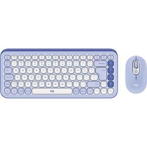 Kit mouse si tastatura wireless LOGITECH Pop Icon Combo, Bluetooth, lila
